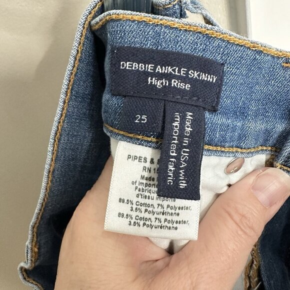 VERONICA BEARD jeans debbie ankle skinny high rise sierra light blue 25 - Picture 8 of 10